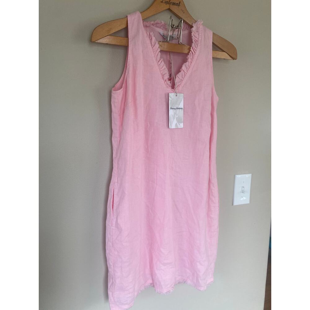 NWT Tommy Bahama Two Palms Linen Shift Dress Pink XS